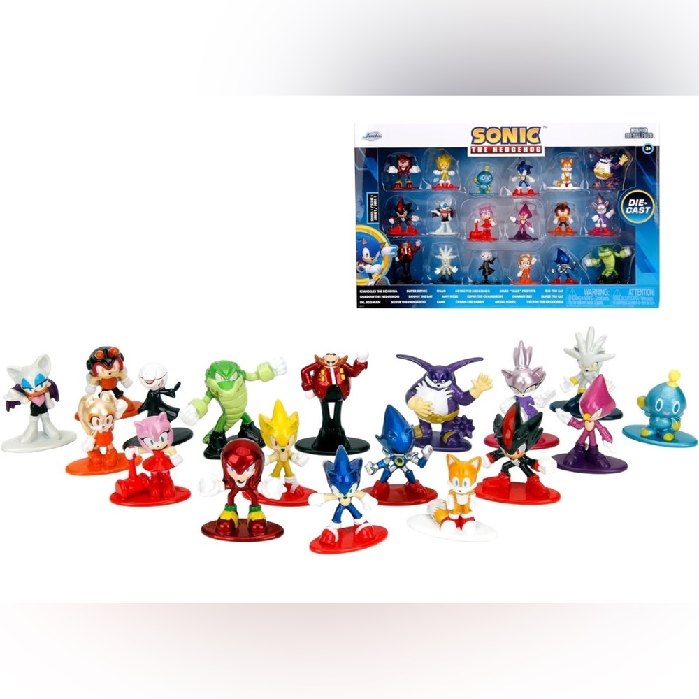 Sonic the Hedgehog Set of 18 Diecast Figured. Series 1. New in box, Sealed